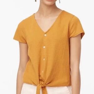 J Crew Tie Front Top